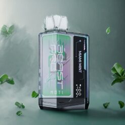 MOTI BEAST PRO 10000 Engangs Vape Miami Mynte – 10000 puff, 50mg/mL, 18mL, 750mAh – Norge grossist