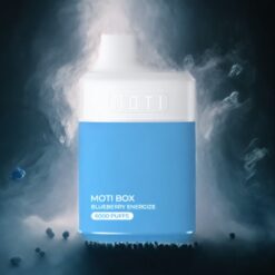 MOTI BOX 6000 Engangs Vape Blåbær Energi Norge Grossist – 6000 puff, 14mL, 5%/2% nikotin
