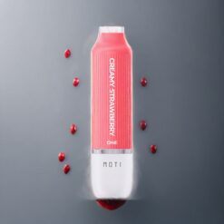 MOTI ONE 4000 Norge grossist Engangs Vape Kremet Jordbær (4000 puff, 10mL, 600mAh, 20mg/50mg, 106x26mm)