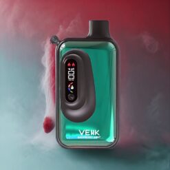VEIIK SPACE VKK 20000 Puffs Norge grossist Engangs Vape Bringebær Mynte med 650mAh Batteri, Type-C, Dynamisk LCD Skjerm