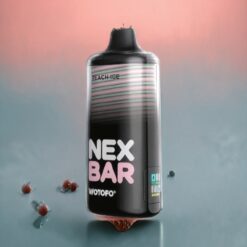 Wotofo nexBAR Norge grossist 18000 Puffs 21ml Fersken Is Engangs Vape med Dual nexMESH, Type-C, 750mAh