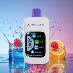 AirFuze Smart 30000 Puffs Norge Grossist Disposable Vape Blå Bringebær Is med 5% Nikotin, 900mAh, Type-C