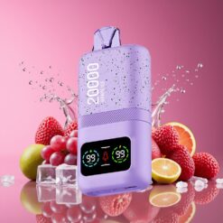 Aivono AIM MAGIC 20000 Puffs Norge grossist – Drupeis (Grape Ice), 26ml, 600mAh, Type-C, LCD, 10 smaker
