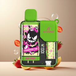 Aivono AIM-TANK 9500 Puffs Norge Grossist – Jordbær/Kiwi – 18ml, 650mAh, LCD, 0-5% Nikotin, 1.2ohm Mesh Coil
