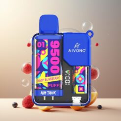 Aivono AIM-TANK 9500 Puffs Norge grossist – 18ml, 650mAh LCD, 1.2ohm Mesh – Bringebær Blåbær