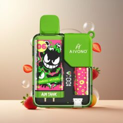 Aivono AIM-TANK 9500 Puffs Norge grossist – Jordbær Vannmelon – 18ml E-væske, 650mAh Batteri, LCD Skjerm