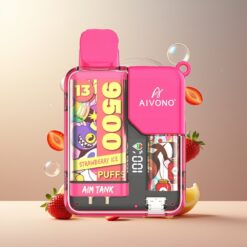 Aivono AIM-TANK Norge grossist 9500 Puffs 18ml LCD Jordbæris