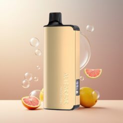 Alibarbar Ingot 9000 Puffs Engangs Vape Rosa Sitron Norge Grossist – 22ml, 2350mAh, 1.2 Ohm, LED Skjerm