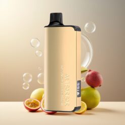 Alibarbar Ingot 9000 Puffs Norge Grossist Engangs Vape Pasjonsfrukt Mango Lime, 22ml, 9000 Puff, 2350mAh, LED-skjerm