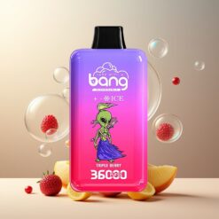 Bang 36000 Ice Level Norge Grossist Engangsdevice Triple Bær – 36ml, 850 mAh, 1.0 Ohm Mesh Coil