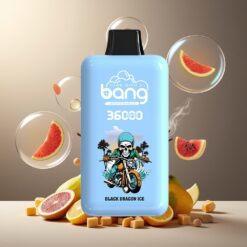 Bang 36000 Power Disposable Vape Svart Drage Is Norge grossist – 36ml, 36000 puffs, 850mAh, 1.0 Ohm Mesh Coil
