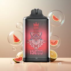 Bang Box King 15000 Puffs Engangsvaper Vannmelon Is Norge Grossist – 23ml E-væske, 0%/2%/3%/5% Nikotin, 650mAh Batteri, TYPE-C, 1 eske 10 stk.