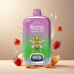 Bang Digital Box 15000 Puffs Engangs Vape Jordbær Lychee Norge Grossist – 15ml, Type-C, 550mAh, Digital Display