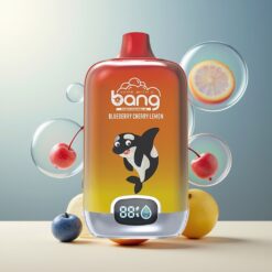 Bang Digital Box 15000 Puffs Norge Grossist Disposable Vape Blå Kirsebær Sitron 15ml, Type-C, 550mAh, Digital Display, 0-5% Nikotin
