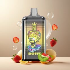 Bang King 15000 Puffs Engangsvape Jordbær-Kiwi Norge Grossist – 21ml, 550 mAh, 0-5% Nikotin, Fargerik Design