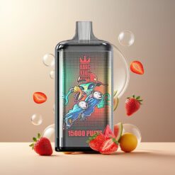 Bang King 15000 Puffs Norge Grossist - Jordbær-Vannmelon, 21ml, 550mAh, 0-5% Nikotin, Fargerik Design