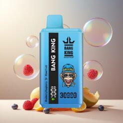 Bang King 30000 Puffs Norge Grossist Disposable Vape Blåbær Bringebær Blandet Frukt 36ml 550mAh Type-C