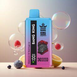 Bang King 30000 Puffs Norge Grossist Disposable Vape Blåbær Is & Svart Drage Is – 36ml, 550mAh, Type-C