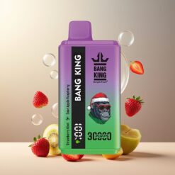 Bang King 30000 Puffs Norge Grossist Disposable Vape Jordbær Kiwi Sur Eple Bringebær 36ml 550mAh Type-C