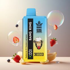 Bang King 30000 Puffs Norge Grossist – Engangs Vape med Blåbær Is, Jordbær og Banan, 36ml, Type-C