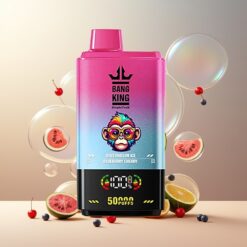 Bang King 50000 Disposable Vape Vannmelon Blåbær Kirsebær Norge grossist – 50ml, 850mAh, Type-C, 1.0 mesh coil