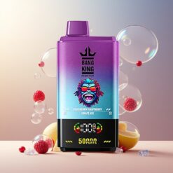 Bang King 50000 Norge Grossist Engangs Vape Blåbær Bringebær Drue Is – 50ml, 850mAh, Type-C