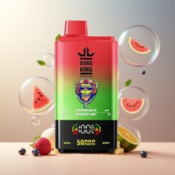 Bang King 50000 Norge Grossist - Vannmelon Is Blåbær Mynte (50ml, 850mAh, Type-C)