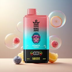 Bang King 50000 Norge grossist Disposable Vape Blåbær Is Fersken Is – 50ml, 850mAh, Type-C