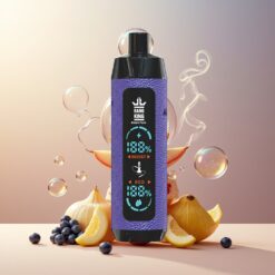 Bang King Shisha 25000 Puffs Norge Grossist – Blåbær Drue (30ml, 650mAh, Type-C, 0.6 Ohm)
