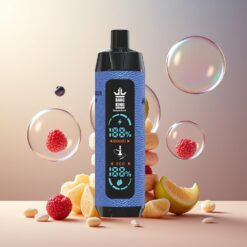 Bang King Shisha 25000 Puffs Norge Grossist Blåbær Sur Bringebær Disposable Vape 30ml 650mAh Type-C