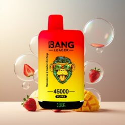 Bang Leader 45000 Puffs Engangs Vape Norge Grossist - Vannmelon Is Jordbær Mango, 0-5% Nikotin, Smart Skjerm, Type-C, 2-i-1 Smak