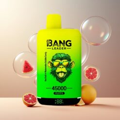 Bang Leader 45000 Puffs Engangs Vape Red Bull Vannmelon Bubble Candy Norge grossist med Smart Skjerm, Type-C og 0-5% Nikotin
