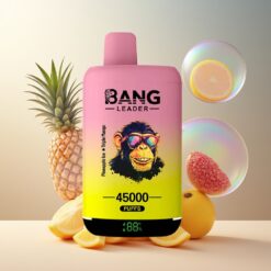 Bang Leader 45000 Puffs Norge Grossist Engangsvape Ananas Is & Triple Mango, Smart Skjerm, Type-C, 0-5% Nikotin