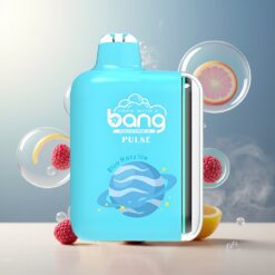 Bang Pulse 18000 Puffs Engangs Vape Blå Bringebær Is Norge Grossist – Type-C, 650mAh, 26ml, 1.0 ohm