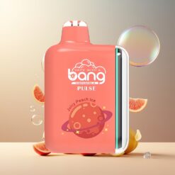 Bang Pulse 18000 Puffs Engangs Vape Juicy Peach Ice Norge Grossist - Type-C, 650mAh, 26ml, 0-5% Nikotin, 1.0 ohm Mesh Coil
