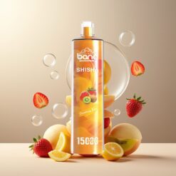 Bang Shisha 15000 Puffs Engangs Vape Jordbær Kiwi Norge Grossist – 23ml, Type-C, 600mAh, 0-5% Nikotin