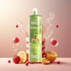 Bang Shisha 15000 Puffs Engangs Vape Rød Bær Slush Norge Grossist – 23ml E-væske, Type-C, 600mAh, 0-5% Nikotin, DTL Teknologi