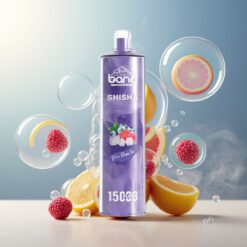 Bang Shisha 15000 Puffs Norge Grossist Engangs Vape Blå Bringebær Is med 23ml E-væske, Type-C, 600mAh