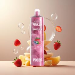 Bang Shisha 15000 Puffs Norge Grossist - Engangs Vape Jordbær Bringebær Candy – 23ml, Type-C, 600mAh, DTL