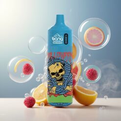 Bang Tornado 12000 Puffs Norge grossist – Blå Bringebær Is (23ml, 650 mAh, 0%-5%)