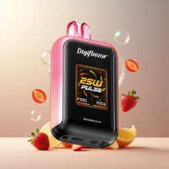 Digiflavor SKY 25K Puffs Engangs Vape Jordbær Is Norge Grossist – 16mL, 800mAh, USB-C, 5% Nikotin, Justerbar Luftstrøm
