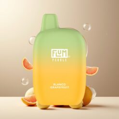 FLUM Pebble 6000 Norge Grossist – Blanco Grapefrukt (10ml, 5% Nikotin, 500mAh, Mesh Coil, Type-C)