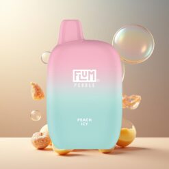 FLUM Pebble 6000 Norge Grossist Disposable Vape Fersken Is 10ml 5% 500mAh Mesh Type-C