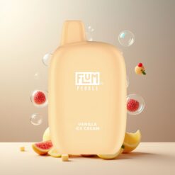 FLUM Pebble 6000 Norge Grossist Engangs Vape Vaniljeis 10ml 5% 500mAh Mesh Coil Type-C