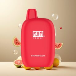 FLUM Pebble 6000 Norge grossist Disposable Vape Jordbærmelon 10ml 5% Nikotin 500mAh Mesh Coil Type-C