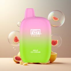 FLUM Pebble 6000 Puffs Norge Grossist – 10ml/5% – Melo Iskrem – 500mAh – Type-C