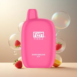 FLUM Pebble 6000 Puffs Norge Grossist Engangs Vape Bærmelon Is 10ml 5% Nikotin 500mAh Type-C Lading Mesh Coil