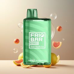 FRIOBAR DB7000 Engangs Vape Sour Apple Is Norge Grossist – 16mL, 7000 puff, 50mg/mL, 650mAh, USB-C