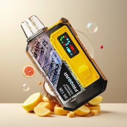 FRIOBAR DS 12K Engangs Vape Ananas Kokos Norge grossist – 10mL, 50mg/mL, 12000 puff, 650mAh, USB-C, 1.2ohm, Smart Display, Dual Mesh Coil