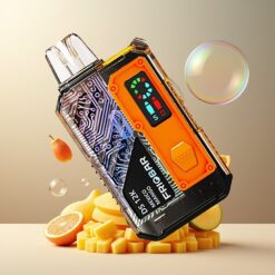FRIOBAR DS 12K Engangsvaper Norge Grossist Mexico Mango 10mL 50mg 12000 puff 650mAh USB-C 1.2ohm Smart Skjerm Luftstrømsjustering Dual Mesh Coil